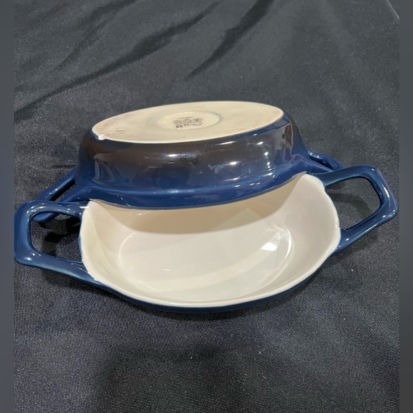 Swiss Pro Cookware Mini Shallow Baking Dish with Handles Blue Ombre - Picture 2 of 9